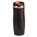 Metall-Isolierbecher Smooth, 400 ml, schwarz/orange