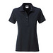 JAMES & NICHOLSON Damen Poloshirt Basic Bio BW, schwarz, S