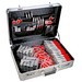 Werbe-Sparset im Koffer, 501-tlg., inkl. Druck, silber/rot
