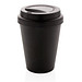 XD COLLECTION Wiederverwendbarer doppelwandiger Kaffeebecher, 300 ml, schwarz
