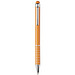 Aluminium glasierter Drehkugelschreiber, schwarze Mine, orange Aluminium glasierter Drehkugelschreiber, schwarze Mine, orange