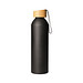 Aluminiumflasche Bamboo, 600 ml, schwarz/natur