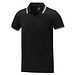 Amarago Polo mit abgesetztem Rand für Herren, schwarz, 3XL
