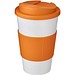 Americano® 350 ml Isolierbecher mit Schutzring & auslaufsicherem Schraubverschluss, weiss
