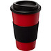 Americano Isolierbecher mit Schutzring, 350 ml, rot,schwarz