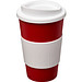 Americano Isolierbecher mit Schutzring, 350 ml, rot,weiss