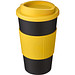 Americano Isolierbecher mit Schutzring, 350 ml, schwarz,gelb