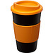 Americano Isolierbecher mit Schutzring, 350 ml, schwarz,orange Americano Isolierbecher mit Schutzring, 350 ml, schwarz,orange