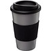 Americano Isolierbecher mit Schutzring, 350 ml, silber,schwarz