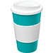 Americano Isolierbecher mit Schutzring, 350 ml, türkisblau,weiss