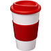 Americano Isolierbecher mit Schutzring, 350 ml, weiss,rot