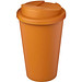 Americano® Eco 350 ml recycelter Becher mit auslaufsicherem Deckel, orange