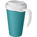 Americano® Grande 350 ml Isolierbecher mit auslaufsicherem Schraubverschluss, aquablau/weiß