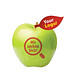 Apfel grün "Lupe" mit Apfelblatt