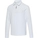 Apollo 245 g/m² Langarm Poloshirt Unisex mit Reißverschluss, weiss, L