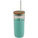 Arlo Glasbecher mit Bambus Deckel, 600 ml, mintgrün Arlo Glasbecher mit Bambus Deckel, 600 ml, mintgrün