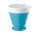 ASTRADA. faltbarer Reisebecher aus Silikon und PP 250 ml, Hellblau