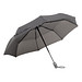 Automatik Windproof Taschenschirm mit farbigem Griff, Dunkelgrau