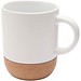 Bari 300 ml Sublimation Keramiktasse mit Korkdetails, weiss