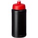 Baseline® Plus 500 ml Flasche mit Sportdeckel, schwarz/rot