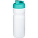 Baseline Plus Sportflasche mit Klappdeckel, 650 ml, weiss,aquablau Baseline Plus Sportflasche mit Klappdeckel, 650 ml, weiss,aquablau