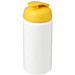 Baseline Plus grip Sportflasche mit Klappdeckel, 500 ml, weiss,gelb Baseline Plus grip Sportflasche mit Klappdeckel, 500 ml, weiss,gelb