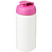 Baseline Plus grip Sportflasche mit Klappdeckel, 500 ml, weiss,rosa Baseline Plus grip Sportflasche mit Klappdeckel, 500 ml, weiss,rosa