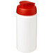 Baseline Plus grip Sportflasche mit Klappdeckel, 500 ml, weiss,rot Baseline Plus grip Sportflasche mit Klappdeckel, 500 ml, weiss,rot