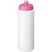 Baseline® Plus grip 750 ml Sportflasche mit Sportdeckel, weiß/rosa