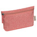 Baumwolletui mit Reißverschluss , rot