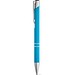 BETA SOFT. Kugelschreiber aus Aluminium mit Gummifinish, Hellblau