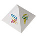 Büroklammernhalter Magnet-Pyramide, weiß Büroklammernhalter Magnet-Pyramide, weiß