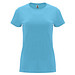 Capri T-Shirt für Damen, türkis, L