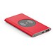 CASSINI. Powerbank 4'000 mAh mit 5W wireless Ladegerät aus Recyceltes Aluminium (100 % rAL), Rot