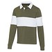Clyde Rugby Polo Sweatshirt Unisex, grün / weiß, L