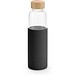 DAKAR. Flasche aus Bambus und Borosilikatglas 600 ml, Schwarz