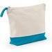 DAPHNE. Kosmetiktasche aus 100 % Baumwolle (340 g/m²), zweifarbig, Hellblau