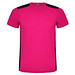 Detroit T-Shirt Unisex aus recyceltem Material, fuchsia / schwarz, S