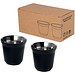 Duo 80 ml RCS-zertifiziertes Espressotassen Set aus Edelstahl, schwarz