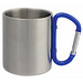 Edelstahl Becher Hiking Day, 220 ml, silber/blau Edelstahl Becher Hiking Day, 220 ml, silber/blau