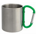 Edelstahl Becher Hiking Day, ca. 200 ml, silber/grün