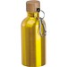 Edelstahltrinkflasche mit Karabiner, 400ml, gelb