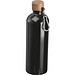 Edelstahltrinkflasche mit Karabiner, 750ml, schwarz