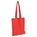 Einkaufstasche mit langen Henkeln aus recycelter Baumwolle und RPET  , rot