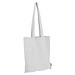 Einkaufstasche mit langen Henkeln aus recycelter Baumwolle und RPET  , weiß