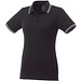 ELEVATE Damen Poloshirt Fairfield mit weißem Rand, schwarz,grau meliert,weiss, S ELEVATE Damen Poloshirt Fairfield mit weißem Rand, schwarz,grau meliert,weiss, S