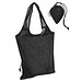 Faltbare Einkaufstasche aus Baumwolle, schwarz