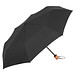 FARE® Mini-Taschenschirm ÖkoBrella, Holzgriff, schwarz