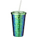 Festus Becher mit Pailletten aus Acryl, 470 ml, grün Festus Becher mit Pailletten aus Acryl, 470 ml, grün