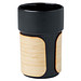 Fika 340 ml Becher mit Bambushülle, schwarz